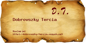 Dobrovszky Tercia névjegykártya